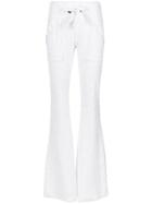 Andrea Bogosian Glitter Flared Trousers - White