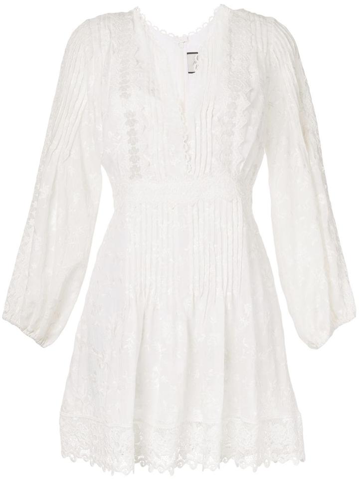 Alexis Floral Embroidered Dress - White
