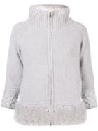 Herno Knitted Padded Jacket - Grey