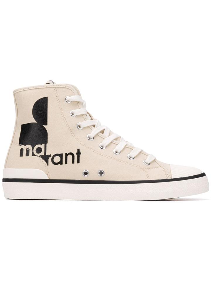 Isabel Marant Logo Hi-top Sneakers - Neutrals