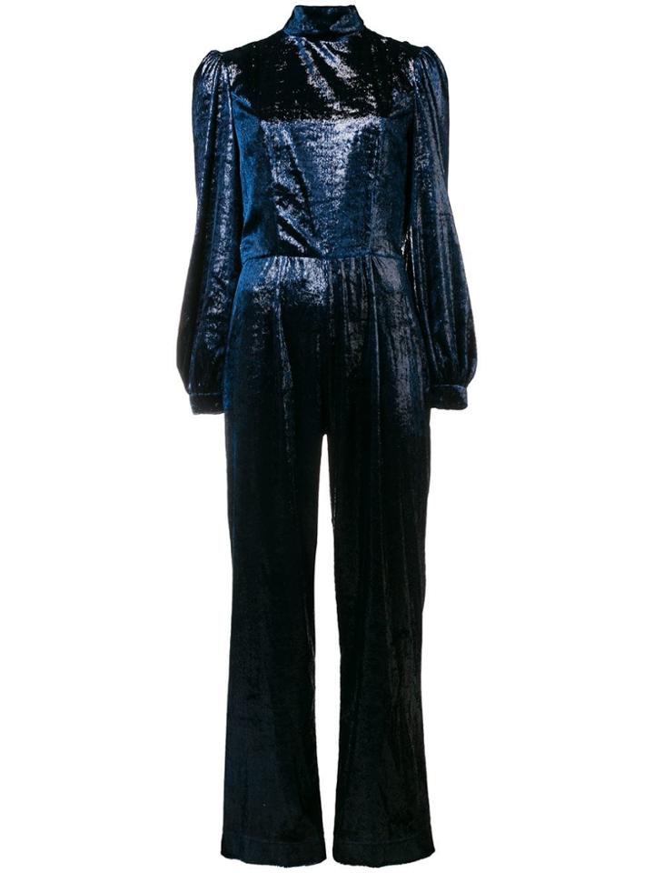Raquel Diniz Shinny Evening Jumpsuit - Blue