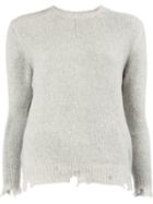 Avant Toi Distressed Effect Sweater - Grey