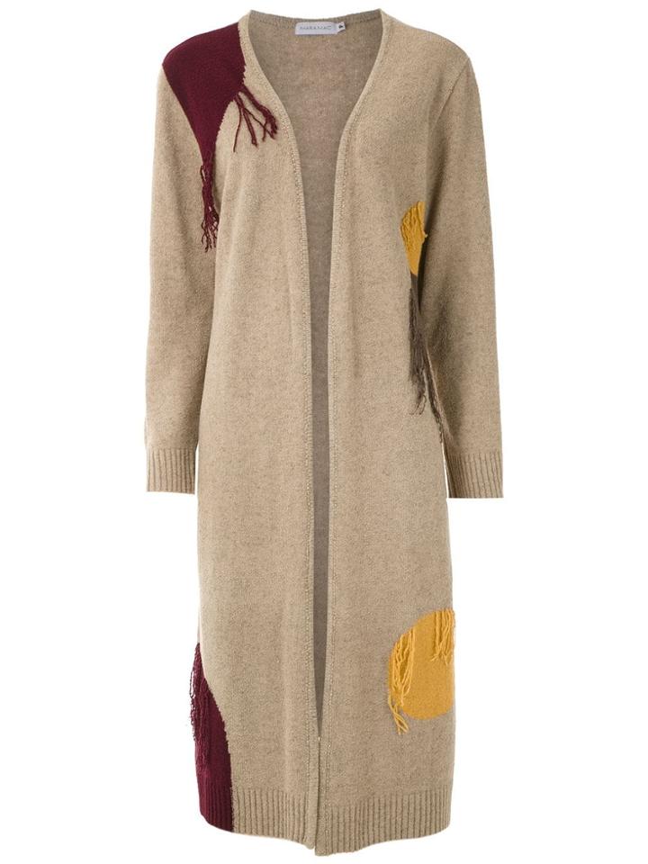 Mara Mac Fringe Detail Cardi-coat - Brown