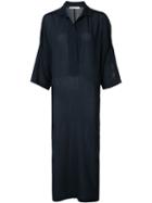 Victor Alfaro Midi Shirt Dress, Women's, Size: 8, Blue, Silk/polyester/wool