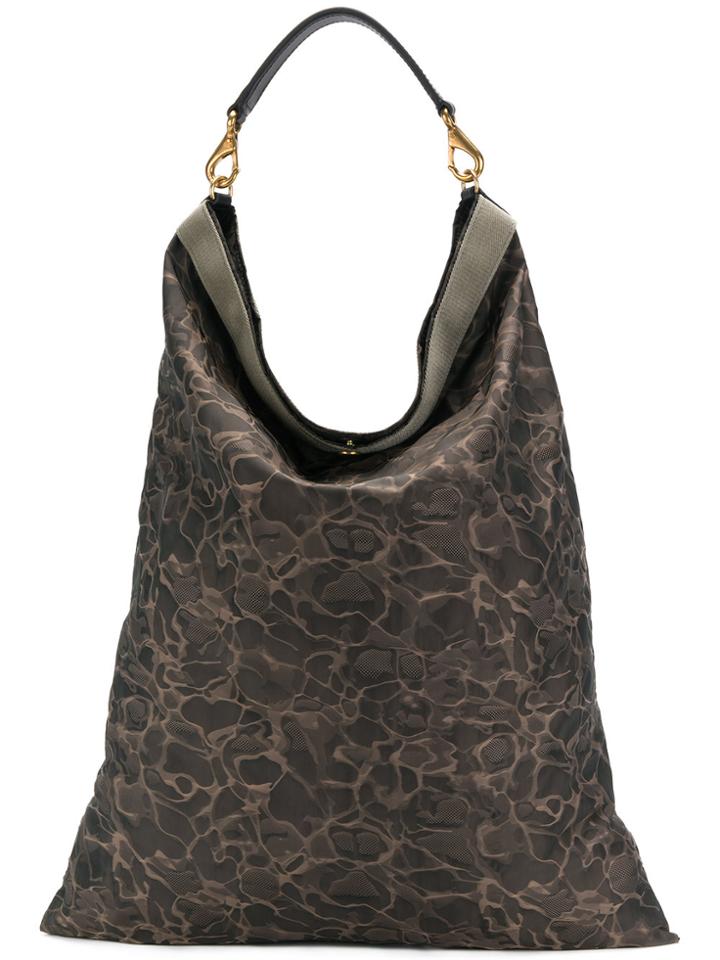 Mismo Printed Shoulder Bag - Green