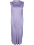 Pleats Please By Issey Miyake Double Face Dress - Purple