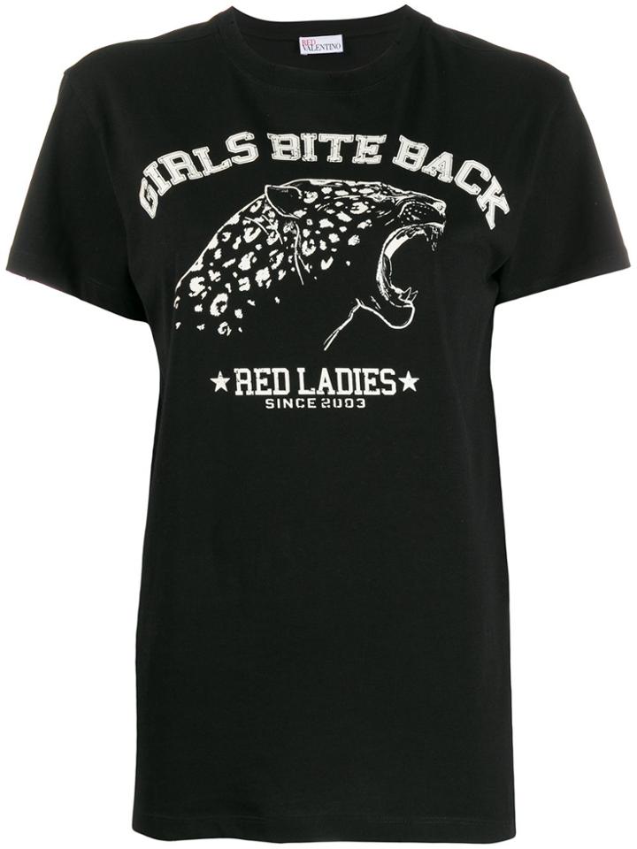 Red Valentino Girls Bite Back T-shirt - Black