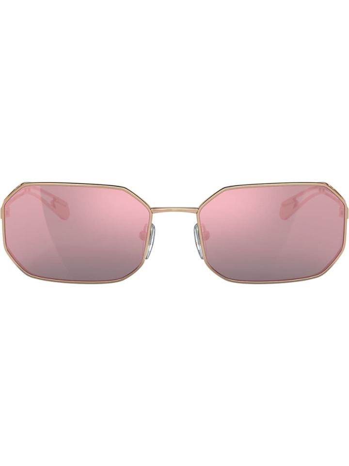 Bulgari Geometric Shape Sunglasses - Gold