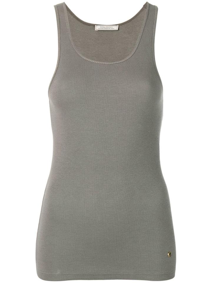 Nina Ricci Scoop Neck Tank Top - Grey