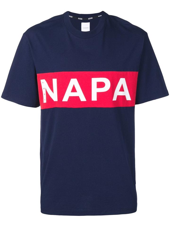 Napapijri Logo Printed T-shirt - Blue