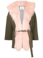 Ava Adore Three-quarters Sleeve Coat, Women's, Size: 40, Green, Cotton/spandex/elastane/raccoon Dog