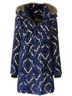 Moose Knuckles Embroidered Padded Midi Coat - Blue