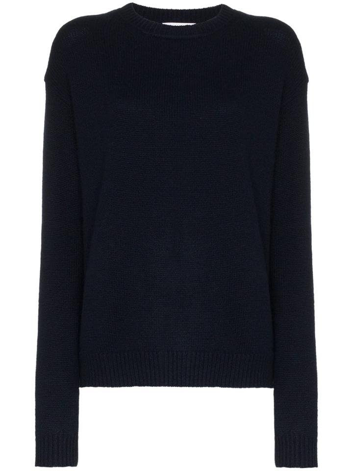 Alexandra Golovanoff Blue Oversized Cashmere-blend Sweater