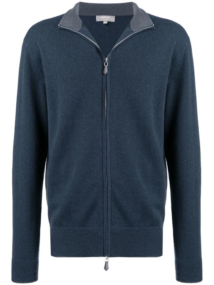N.peal Zip-up Cashmere Cardigan - Blue