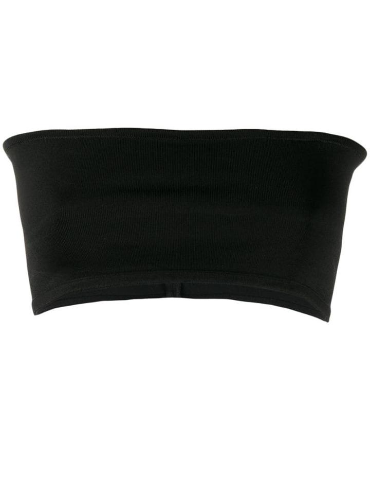 Balmain Cropped Bandeau Top - Black