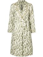 Raquel Allegra - Print Coat - Women - Cotton - 1, White, Cotton