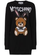 Moschino Playboy Teddy Knitted Dress - Black