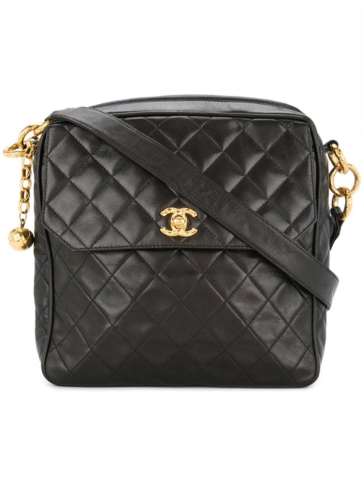 Chanel Vintage Square Shoulder Bag - Black
