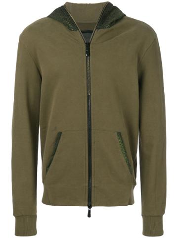 Rh45 Contrasting Hoodie - Green