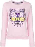 Kenzo Embroidered Tiger Sweatshirt - Pink & Purple