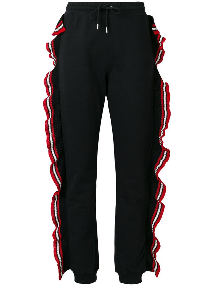 Msgm Ruffle Trim Tracksuit Bottoms - Black