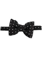 Tom Ford Polka Dot Print Bow Tie - Black