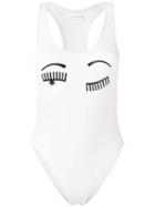 Chiara Ferragni - Winking One-piece Swimsuit - Women - Polyester - S, White, Polyester