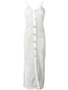 Drome Straight Leather Long Dress - Nude & Neutrals