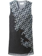 3.1 Phillip Lim Floral Macramé Dress, Women's, Size: 6, Grey, Polyester/nylon/silk