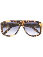 Victoria Beckham Tortoise Shell Aviator Sunglasses - Brown