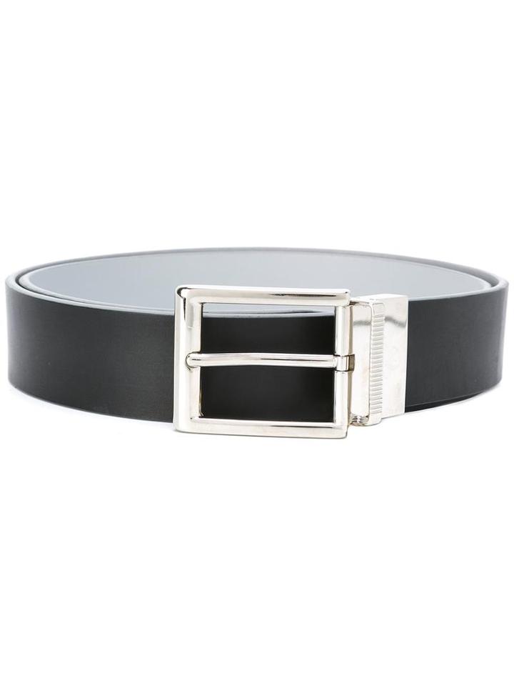 Canali Casual Belt, Men's, Size: 100, Black, Leather