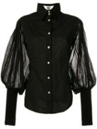 Gianfranco Ferre Pre-owned 2000's Juliet Sleeves Shirt - Black