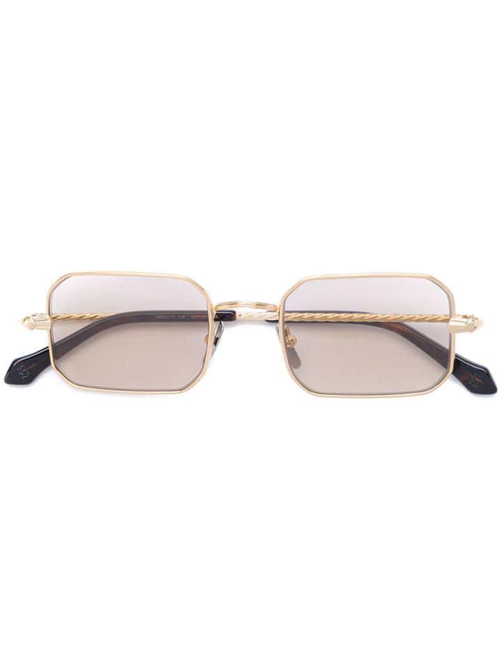 Brioni Square Frame Sunglasses - Metallic