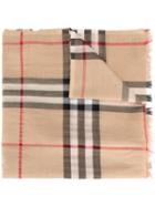 Burberry Checked Scarf, Women's, Silk/viscose/metallic Fibre/wool