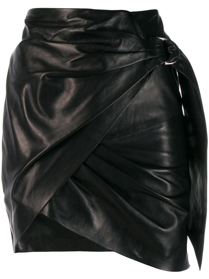 Iro Asymmetric Mini Skirt - Black