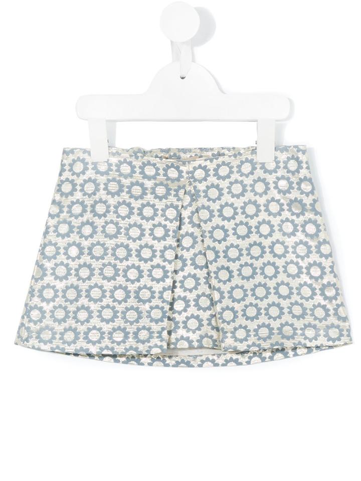 Hucklebones London - Deco Daisy Mini Skirt - Kids - Cotton/polyester/metallized Polyester - 6 Yrs, Girl's, Grey