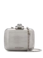 Alexander Mcqueen Branded Clutch Bag - Metallic