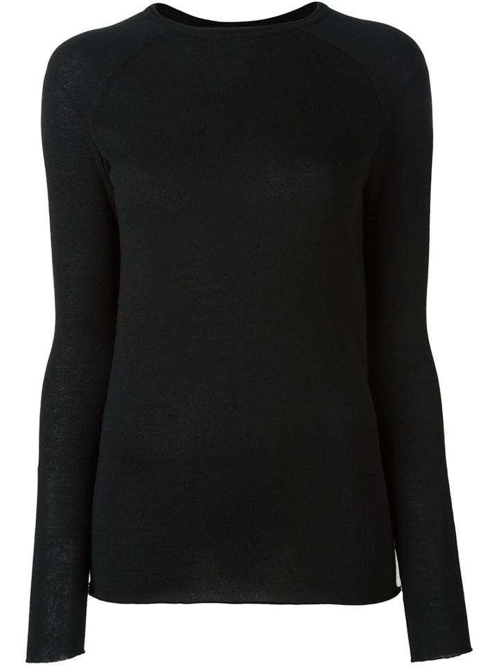Haider Ackermann Round Neck Jumper, Women's, Size: Medium, Black, Nylon/rayon/angora/virgin Wool