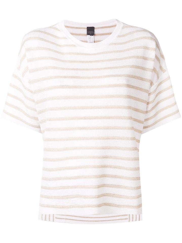 Lorena Antoniazzi Striped Knitted Top - White