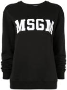 Msgm Logo Crewneck Sweatshirt - Black