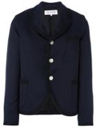 Comme Des Garçons Girl Round Hem Cropped Jacket, Size: Large, Blue, Cupro/wool