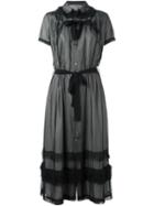 Comme Des Garçons Vintage Sheer Overlay Shirt Dress, Women's, Size: Medium, Black