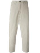 Acne Studios - High-waist Cropped Trousers - Men - Cotton - 48, Nude/neutrals, Cotton