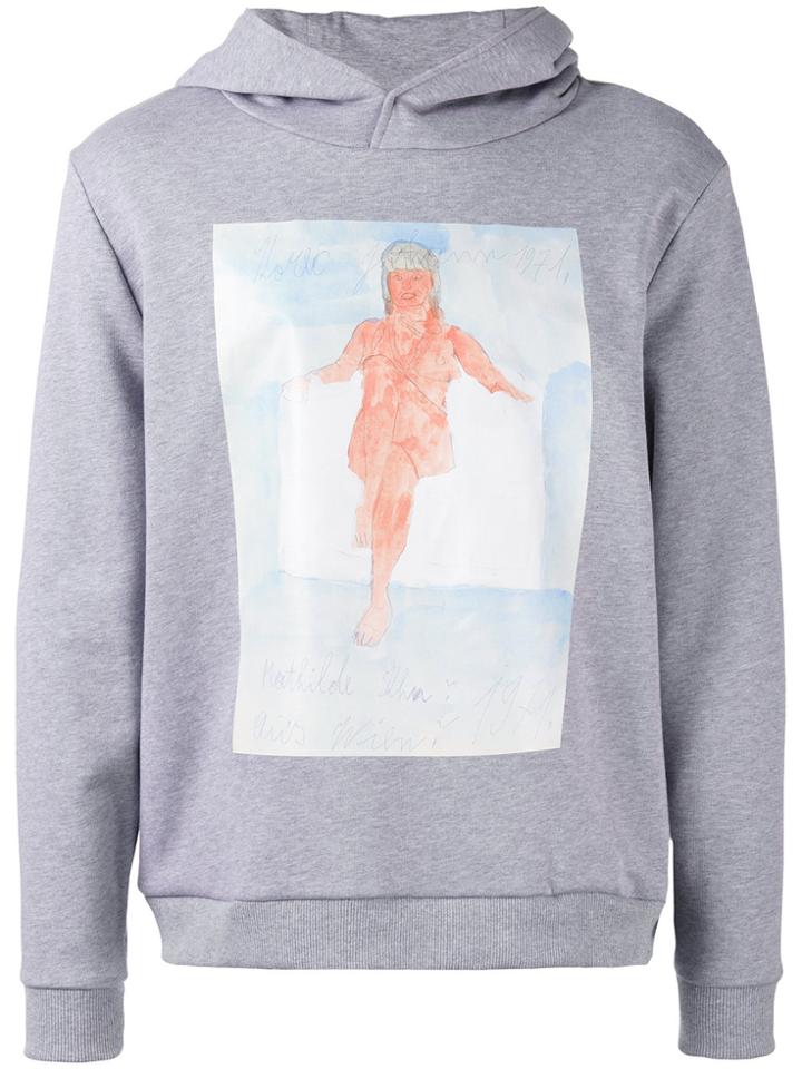 Christopher Kane Body Print Unisex Hoodie - Grey