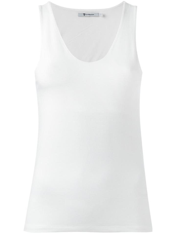 T By Alexander Wang Cut Out Back Tank Top - White