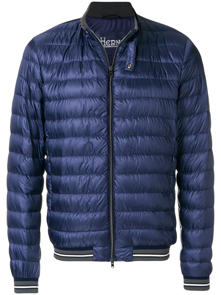 Herno Padded Bomber Jacket - Blue