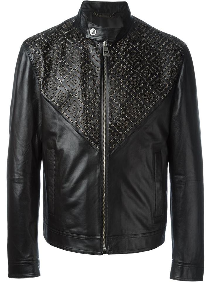 Versace Eyelet Embellished Jacket