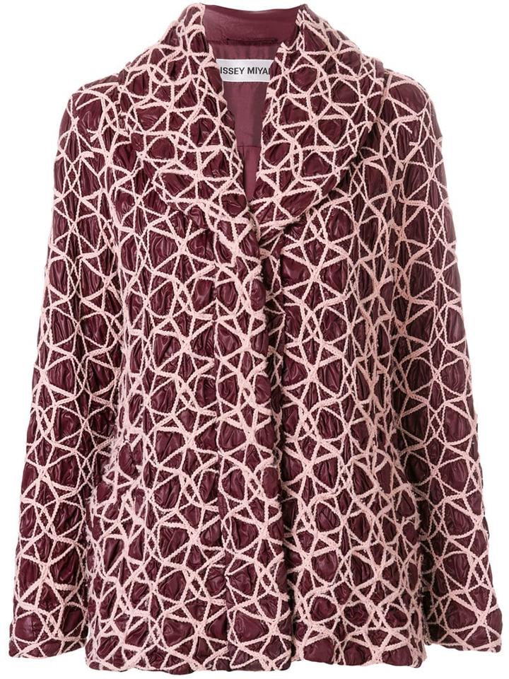 Issey Miyake Pre-owned Puffer Jacket With Surface Design - Pink