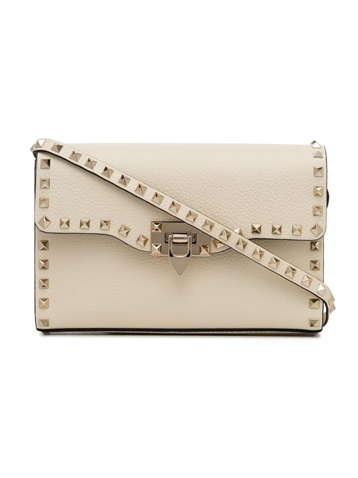 Valentino Off-white Rockstud Leather Crossbody Bag
