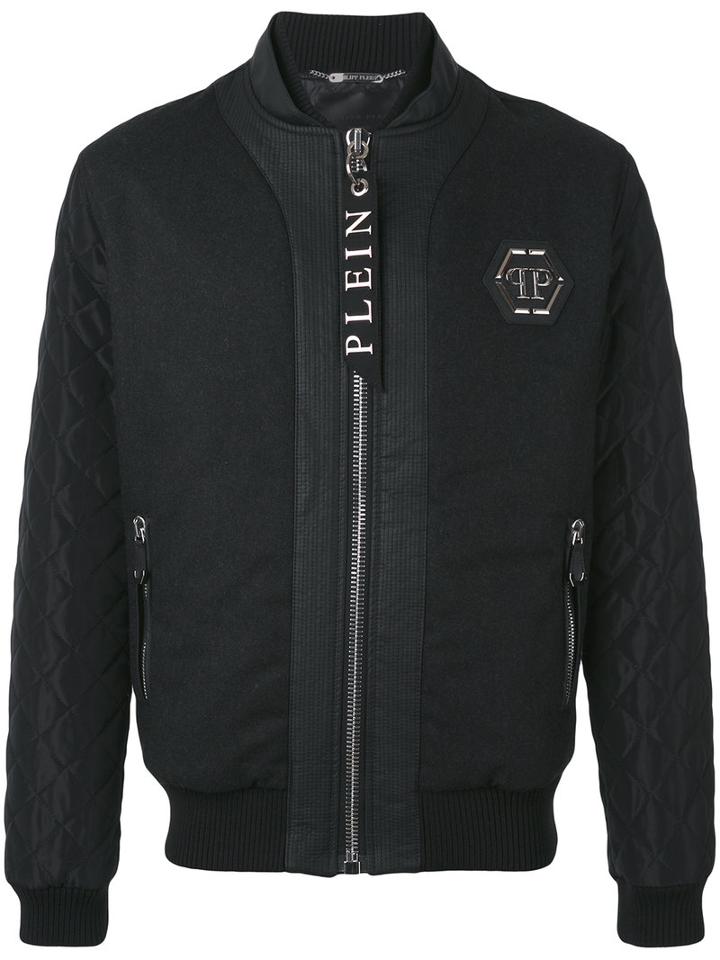 Philipp Plein - 'smith' Jacket - Men - Nylon/polyester/polyurethane/wool - Xl, Grey, Nylon/polyester/polyurethane/wool